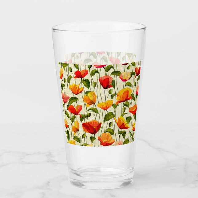 Brilliant Poppies Glas (Vorderseite)