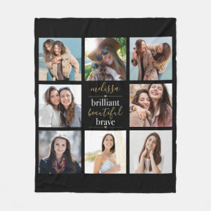 Brilliant Schöne Brave Fotocollage Fleecedecke
