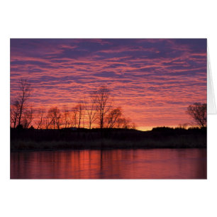 Brilliant sunset reflects into the Calamus River