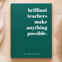 Brilliant Teacher Modern Trendy Stylish Green