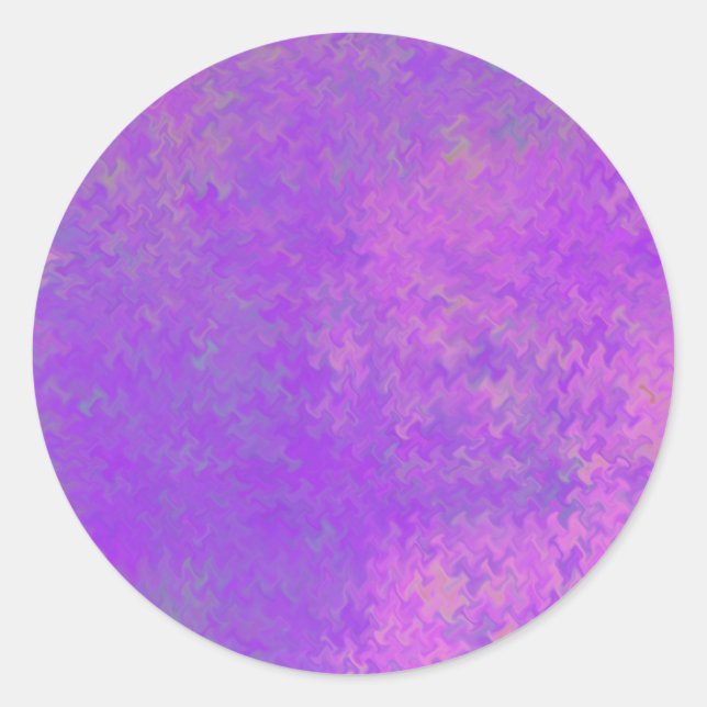 Brilliant Violet Marble Künstlerisch Runder Aufkleber (Vorderseite)