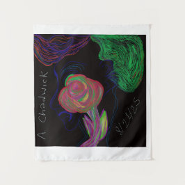 Brilliantly Colored African Floral Tapestry Wandteppich