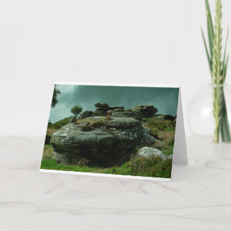 Brimham Rocks und Moody Sky Karte