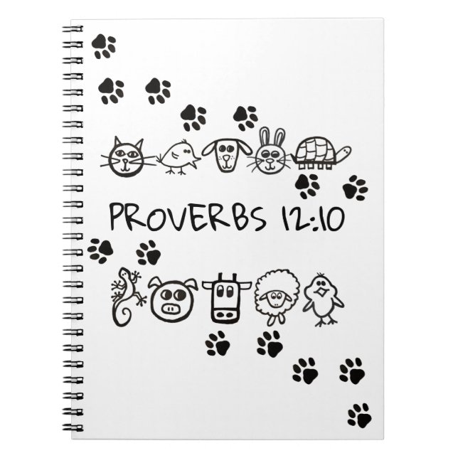 Brimley's PROVERBS 12:10 ~ Notebook Notizblock (Vorderseite)