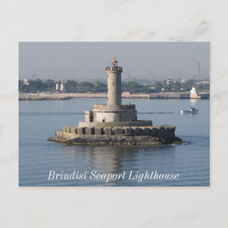 Brindisi Seaport Lighthouse Postkarte