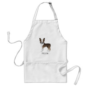 Brindle Boston Terrier Cartoon Dog & Individuelle  Schürze