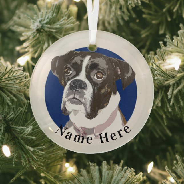 Brindle Boxer chien ornement de Noël (Insitu)