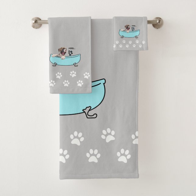 Brindle Boxer Hund Themed Bathroom Dekoration - Gr Badhandtuch Set (Insitu)