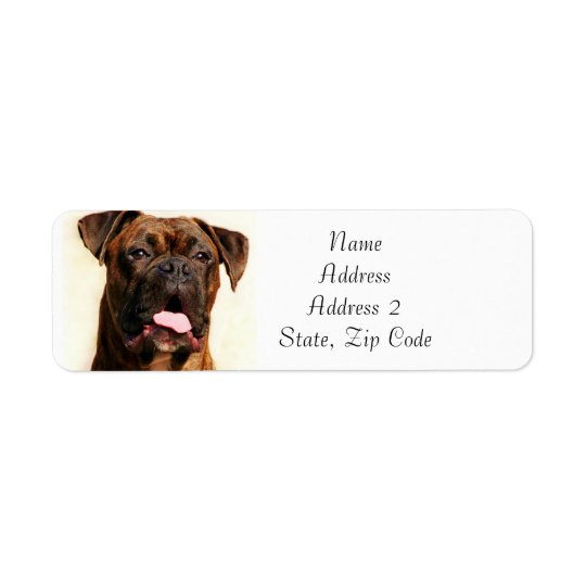 Brindle Boxer-Hundeadressen-Etiketten