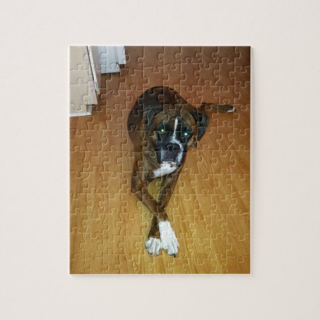 Brindle Boxer-HundeFoto-Puzzlespiel (Vertikal)