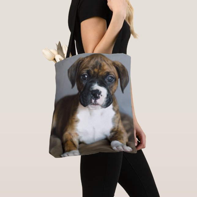 Brindle Boxer-Welpe Tasche (Von Nahem)