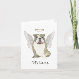 Brindle English Bulldog Beileid Memorial Karte