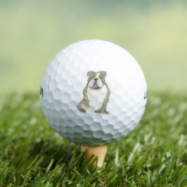 Brindle English Bulldog Golfball