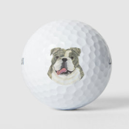 Brindle English Bulldog Golfball