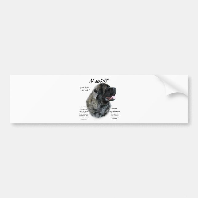 Brindle Fluffy Mastiff History Autoaufkleber (Vorne)