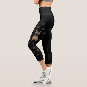 Brindle Französische Bulldogge / Frenchie Süßer Hu Capri Leggings