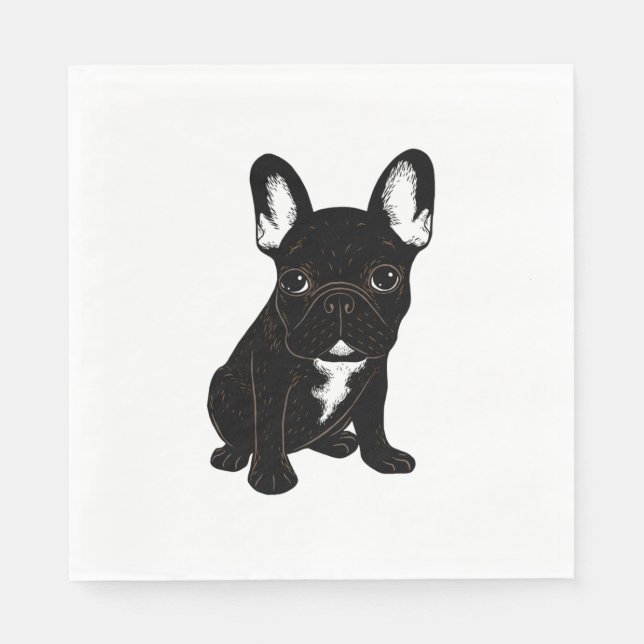 Brindle French Bulldog Serviette (Vorderseite)