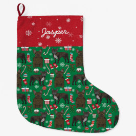 Brindle Frenchie Individuelle Name Weihnachten Großer Weihnachtsstrumpf