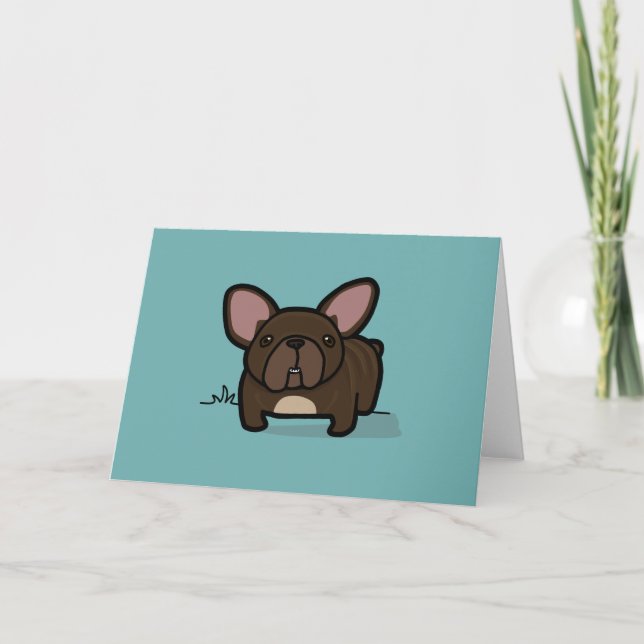 Brindle Frenchie Karte (Vorderseite)