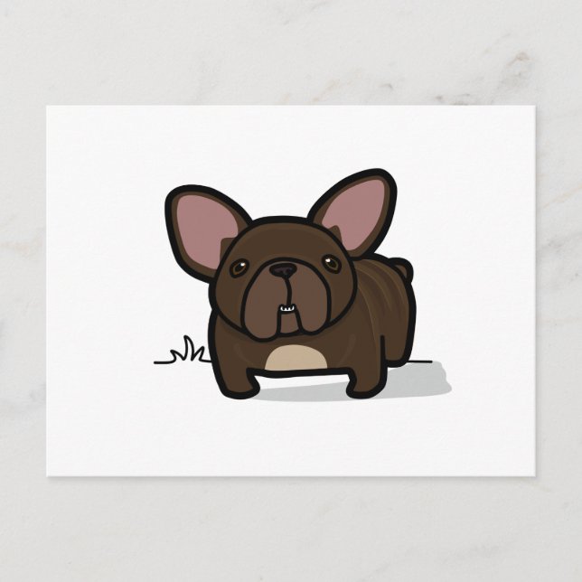 Brindle Frenchie Postkarte (Vorderseite)