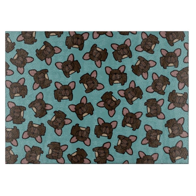 Brindle Frenchie Schneidebrett (Vorderseite)