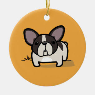 Brindle geschecktes Frenchie Keramikornament