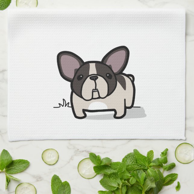 Brindle geschecktes Frenchie Küchentuch (Gefaltet)