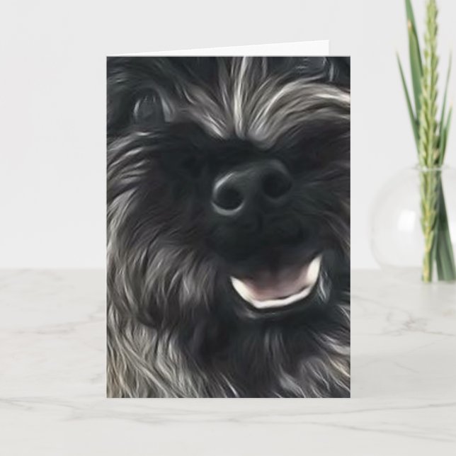 Brindle Gruß-Karte Steinhaufen-Terriers Karte (Vorderseite)