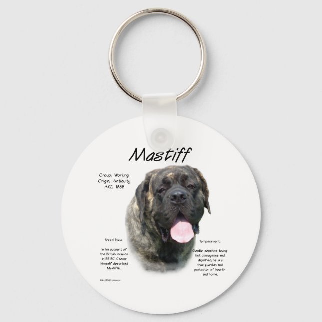 Brindle Mastiff History Schlüsselanhänger (Vorderseite)