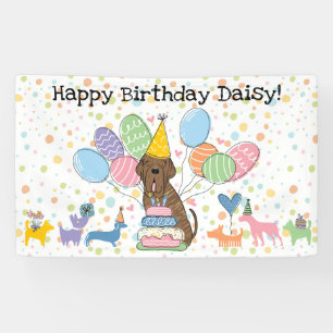 Brindle Neapolitan Mastiff Hund Geburtstag Banner