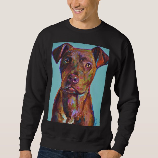 Brindle Pitbull Pup Sweatshirt (Vorderseite)