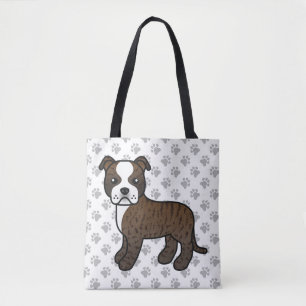 Brindle und White Staffordshire Bull Terrier Dog Tasche