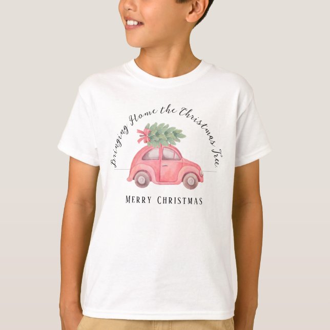 Brinen Zuhause Der T - Shirt der Weihnachtsbaumkin (Vorderseite)