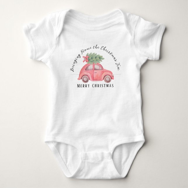 Brinen Zuhause The Christmas Baby Jersey Bodysuit Baby Strampler (Vorderseite)