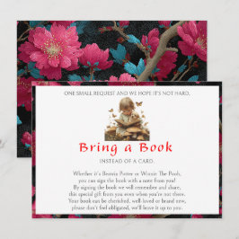 Bring a Book Baby Mädchen Welpe Rote Blumen   Begleitkarte