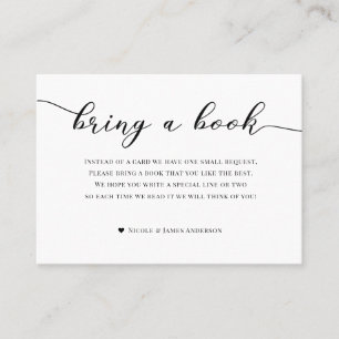Bring a Book Babyparty-Einlagekarte Rosa Paris Visitenkarte