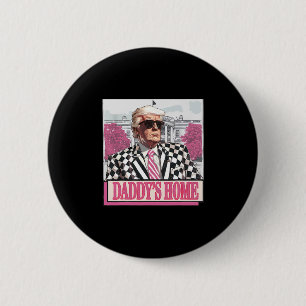 Bring Amerika zurück Daddy nach Hause Lustig Rosa Button