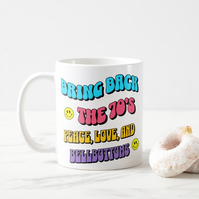 Bring Back die 70er Kaffeetasse (Mit Donut)