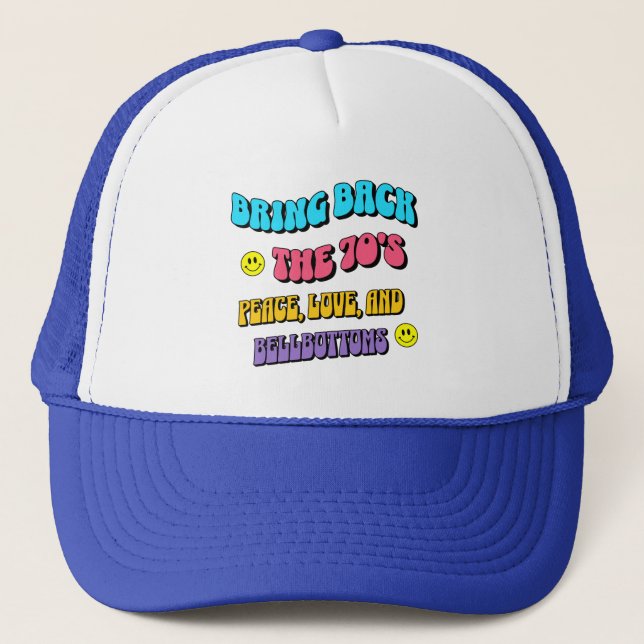 Bring Back die 70er Truckerkappe (Vorderseite)