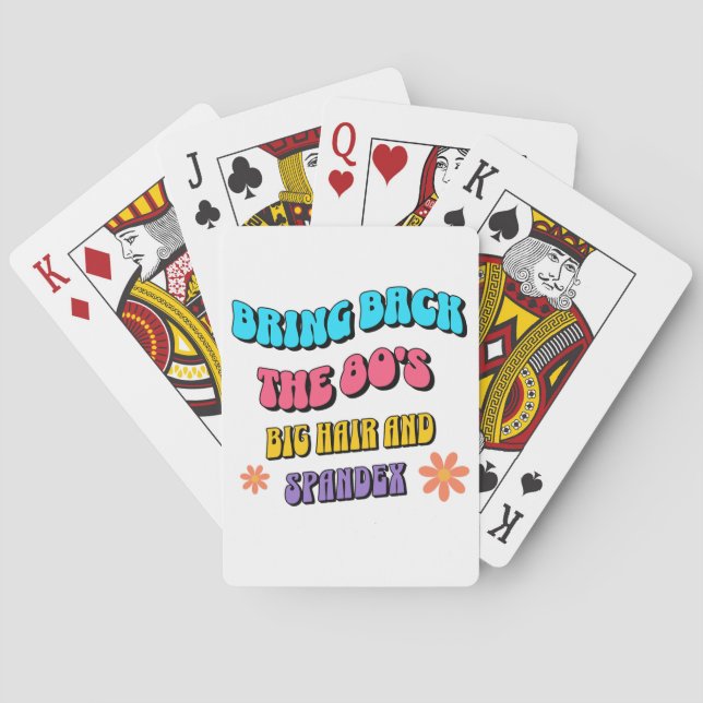 Bring Back die 80er Spielkarten (Rückseite)