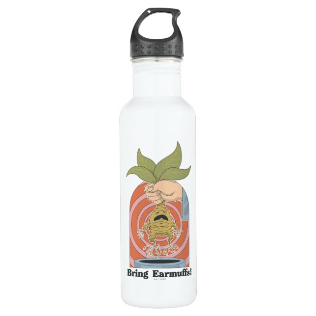 "Bring Earmuffs!" Screaming Mandrake Graphic Edelstahlflasche (Vorderseite)