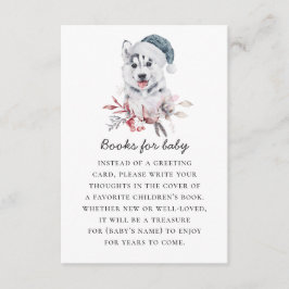 Bring ein Buch für das Baby. Wintertier mit Aquare Begleitkarte