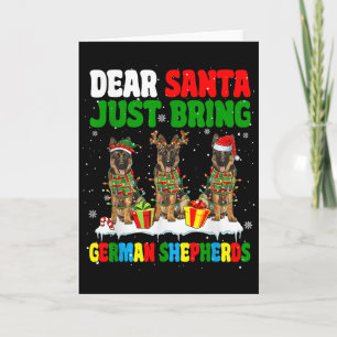 Bring einfach deutsche Schäferhunde Xmas drei Sant Karte