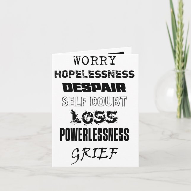 Bring es zu Gott. Grußkarte. Karte (Vorderseite)