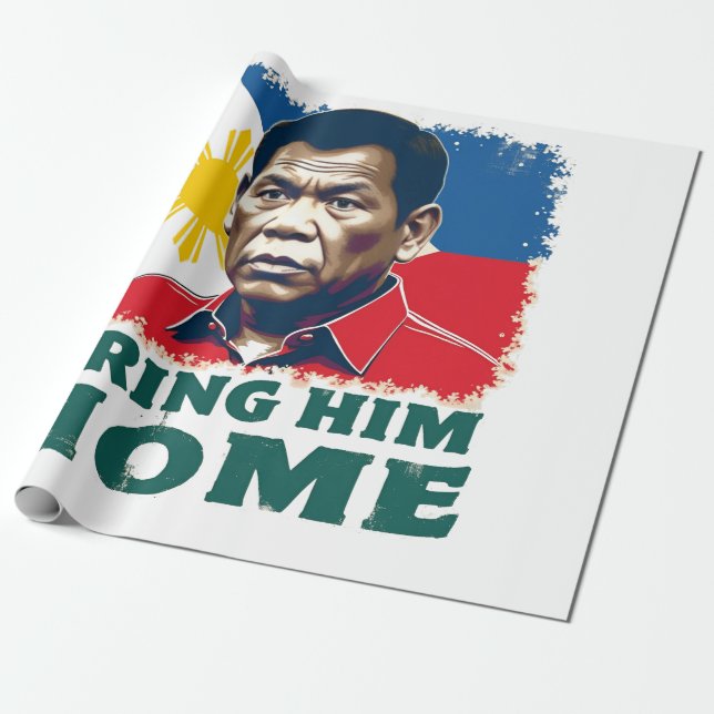 Bring Ihm Zuhause Supporter Digong Duterte Geschenkpapier (Ungerollt)