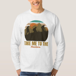 "Bring mich in die Berge" Retro-Silhouette T-Shirt