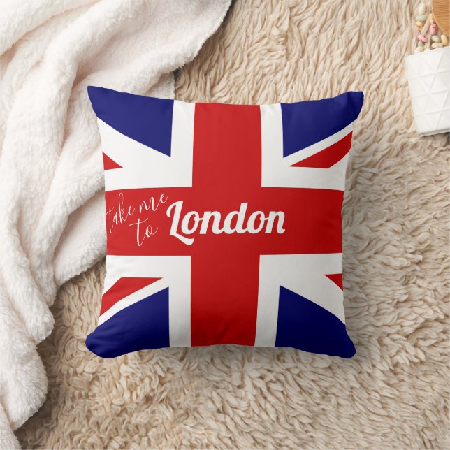 Bring mich nach London | UK Flag / Union Jack Kissen (Decke)