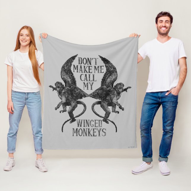 Bring mich nicht dazu, meine geflügelten Affen zu  Fleecedecke (Beispiel)