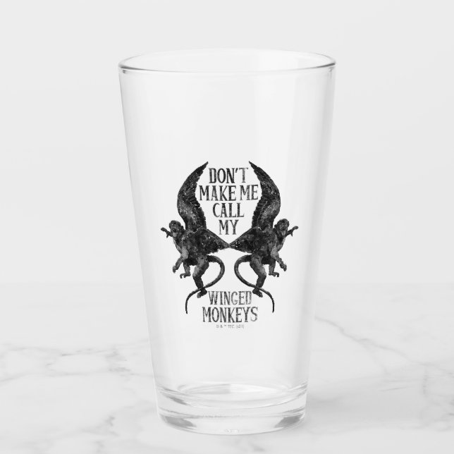 Bring mich nicht dazu, meine geflügelten Affen zu  Glas (Vorderseite)