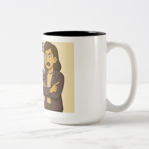 Bring mich nicht dazu, meine Lehrerstimme zu benut Zweifarbige Tasse